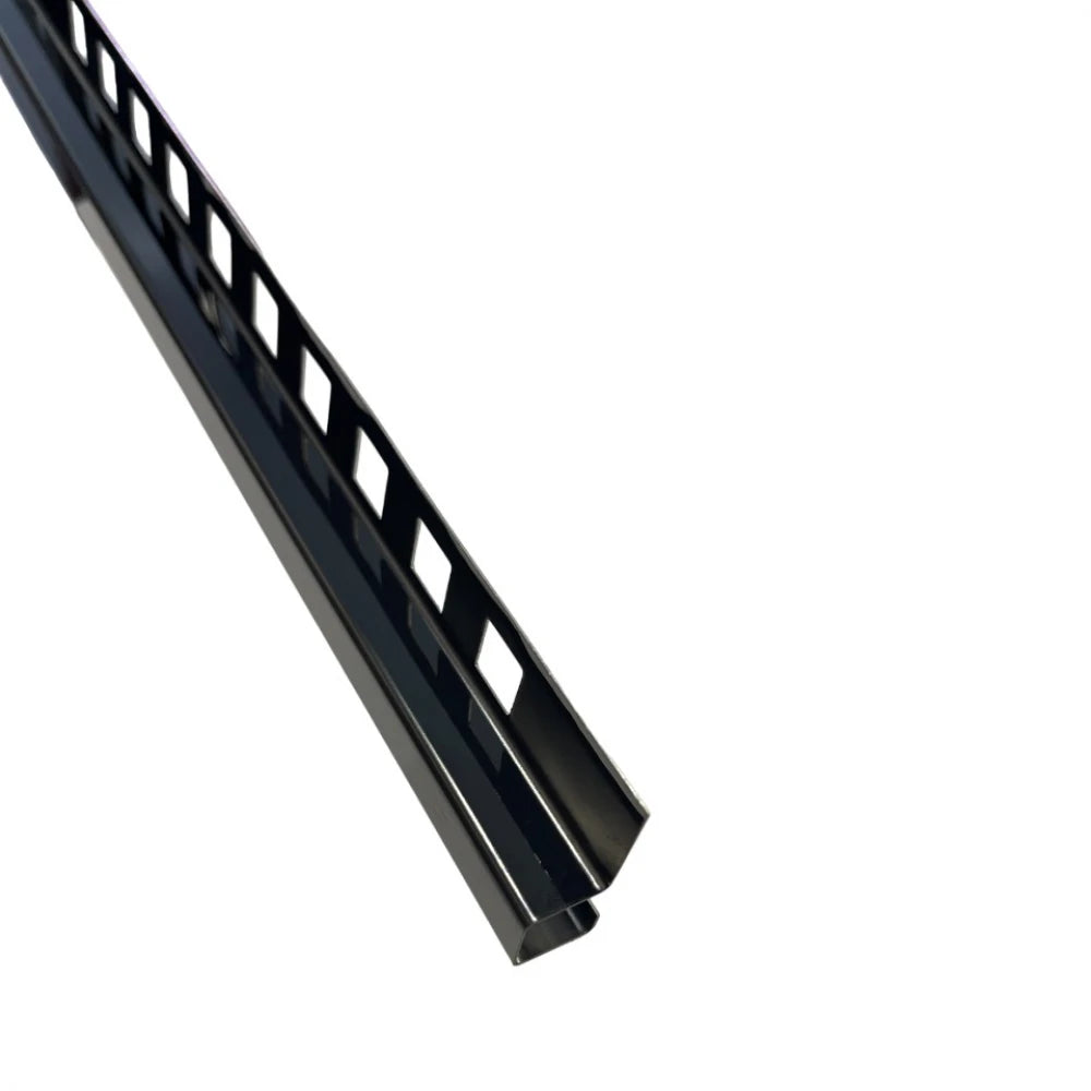 Profil de colt exterior gresie si faianta 12 x 12 mm negru oglinda