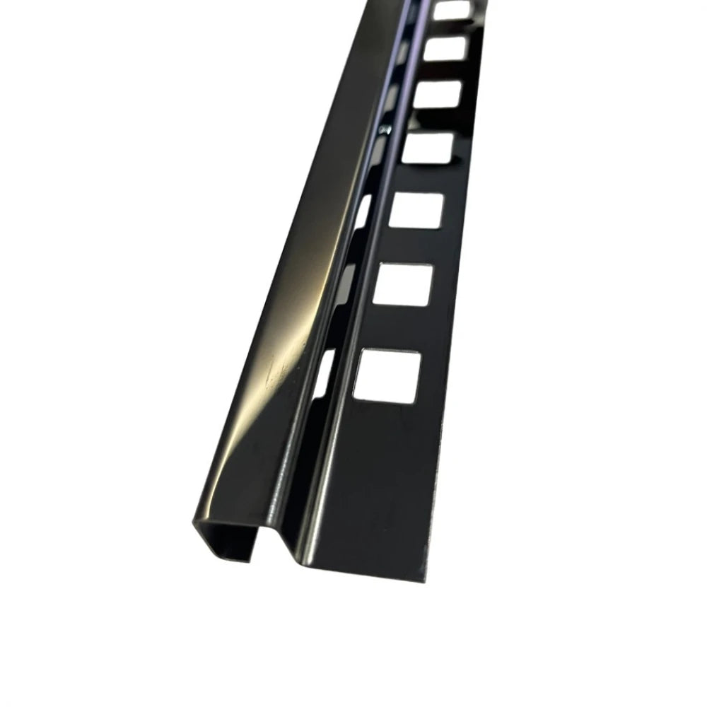 Profil de colt exterior gresie si faianta 12 x 12 mm negru oglinda