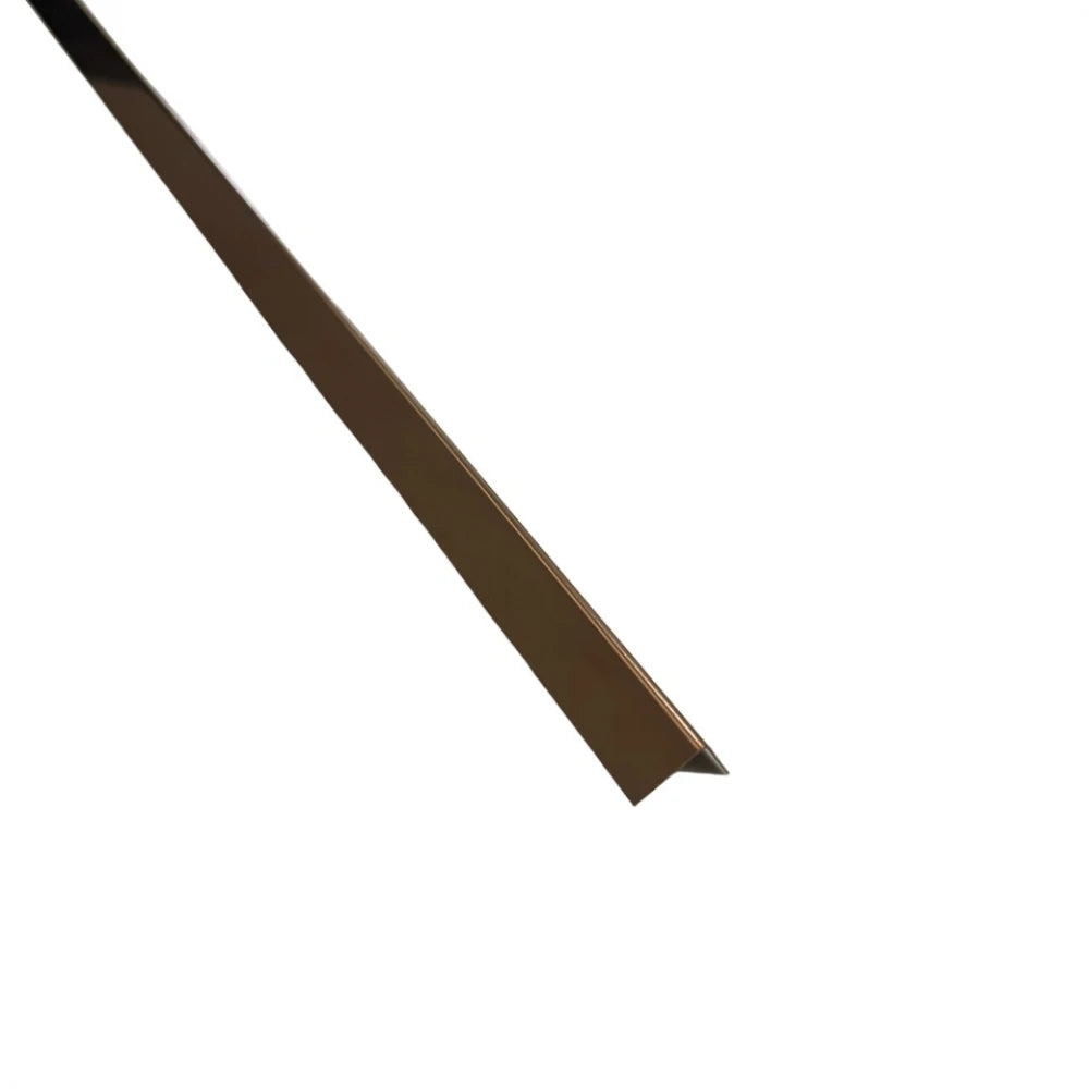 Profil L colt din inox cu finisaj cupru oglindă, 15x15x2700 mm