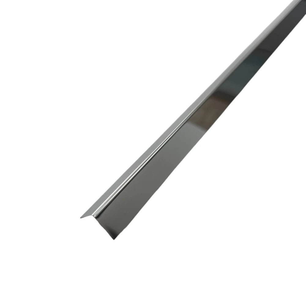 Profil L colt cu laturi drepte, crom lucios, 15x15x2700mm