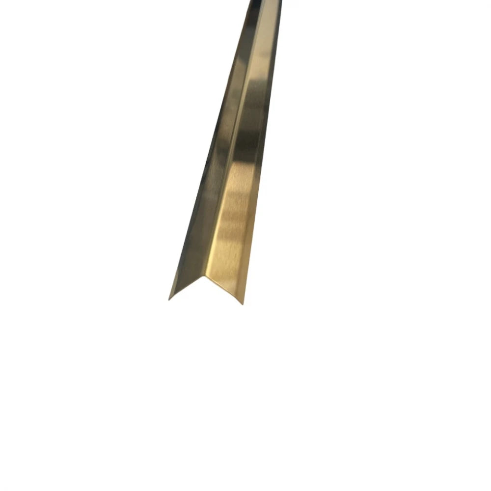 Profil L colt aplicat laturi tesite 20x20 mm auriu brushed inox