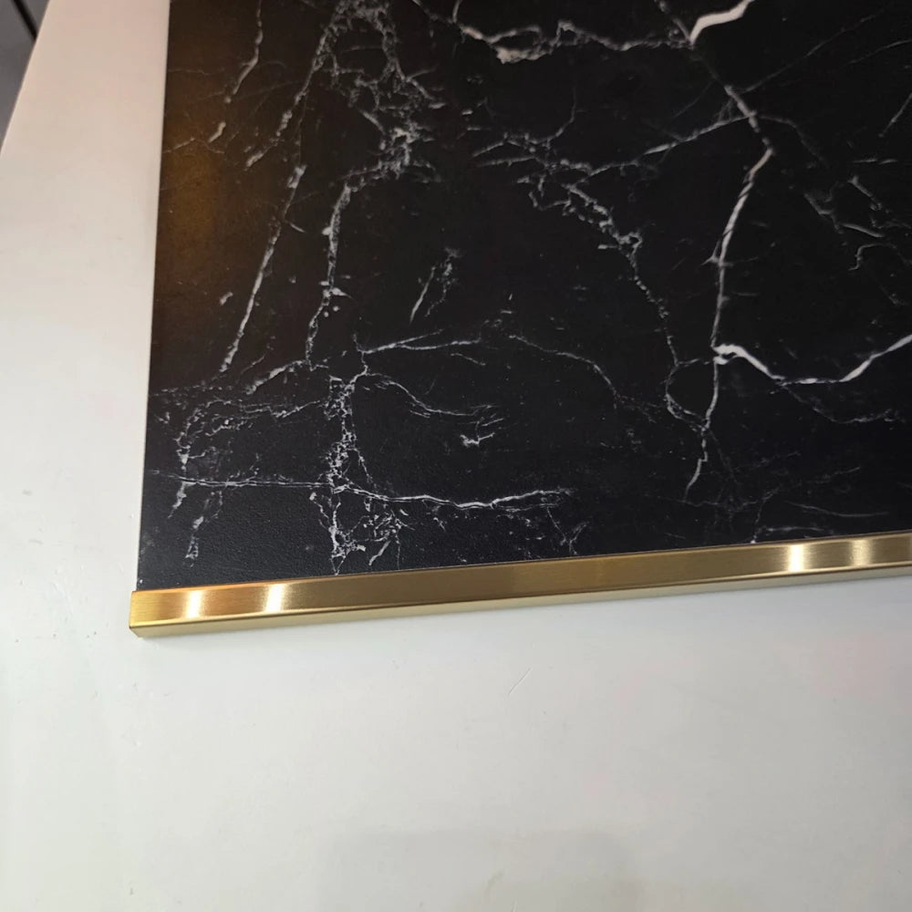 Profil terminație gresie faianță pătrat inox auriu periat 12 x 12 lungime 2700 mm