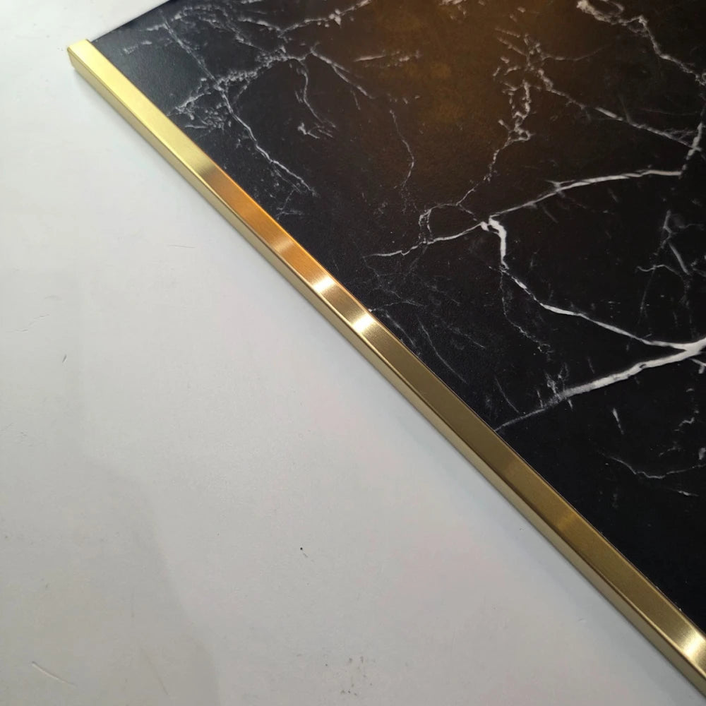 Profil terminație gresie faianță pătrat inox auriu periat 12 x 12 lungime 2700 mm