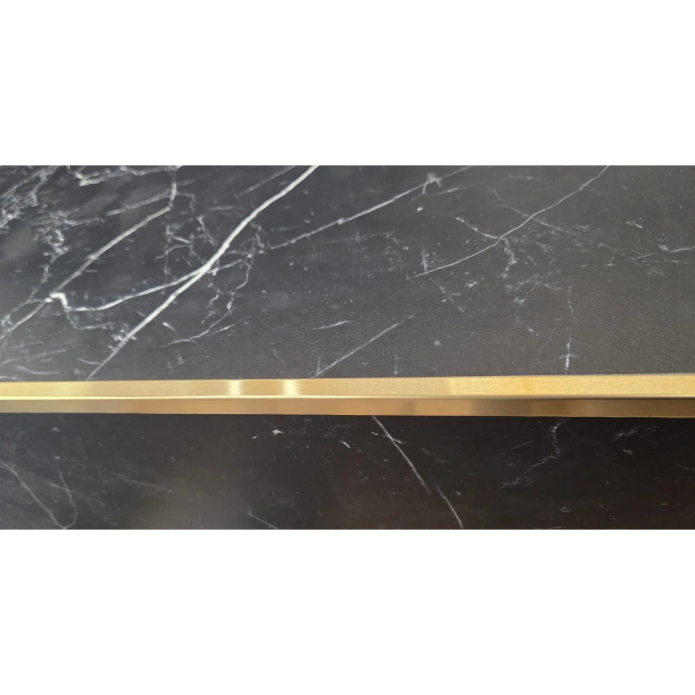 Profil terminație gresie faianță pătrat inox auriu periat 12 x 12 lungime 2700 mm