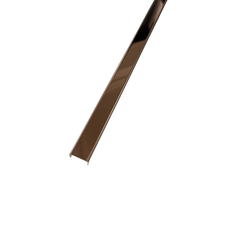 Profil U inox Cupru Oglinda 15x9x2700mm