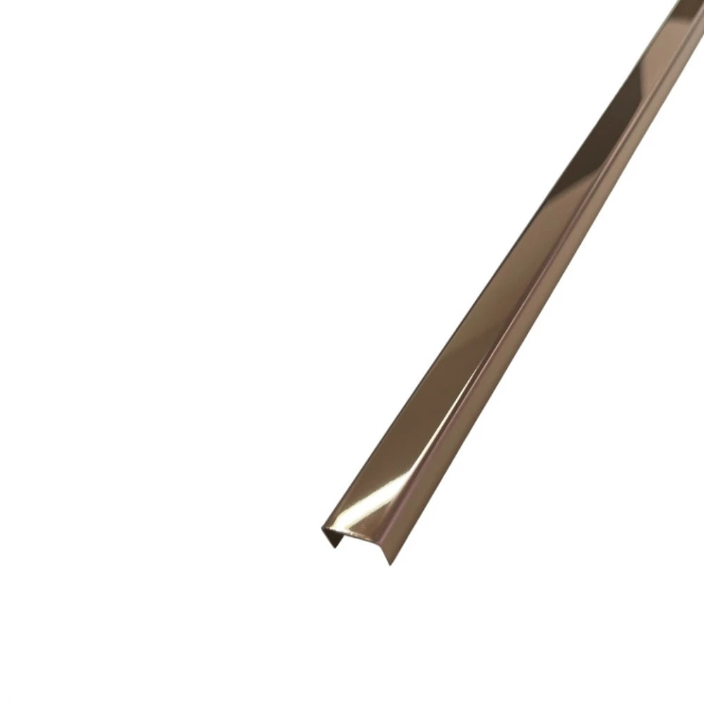 Profil U inox Cupru Oglinda 15x9x2700mm