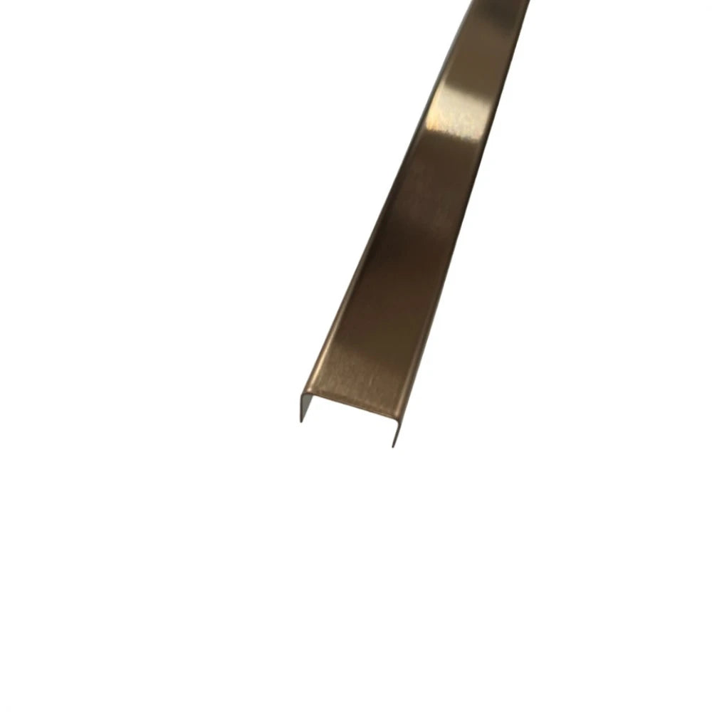 Profil U Inox Cupru Brushed - 2,7m x 15mm x 9mm