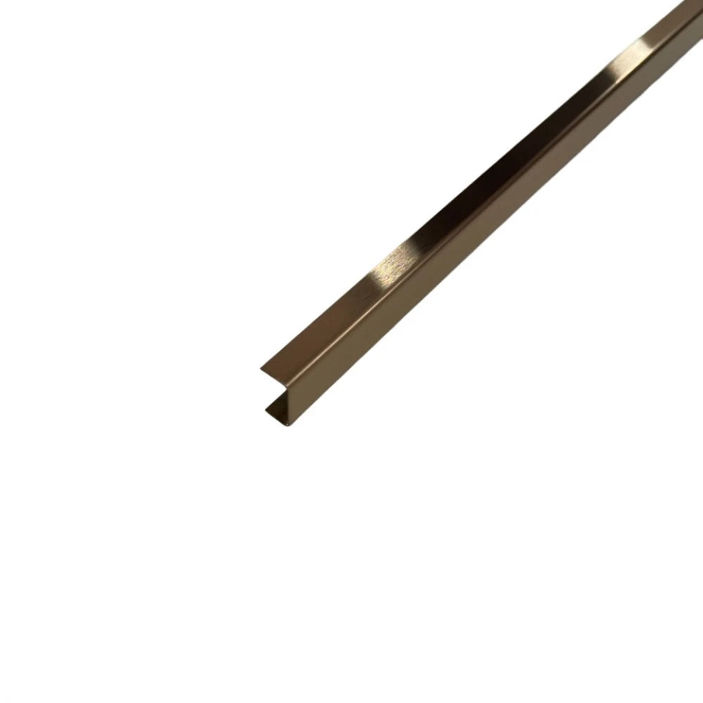 Profil U Inox Cupru Brushed - 2,7m x 15mm x 9mm