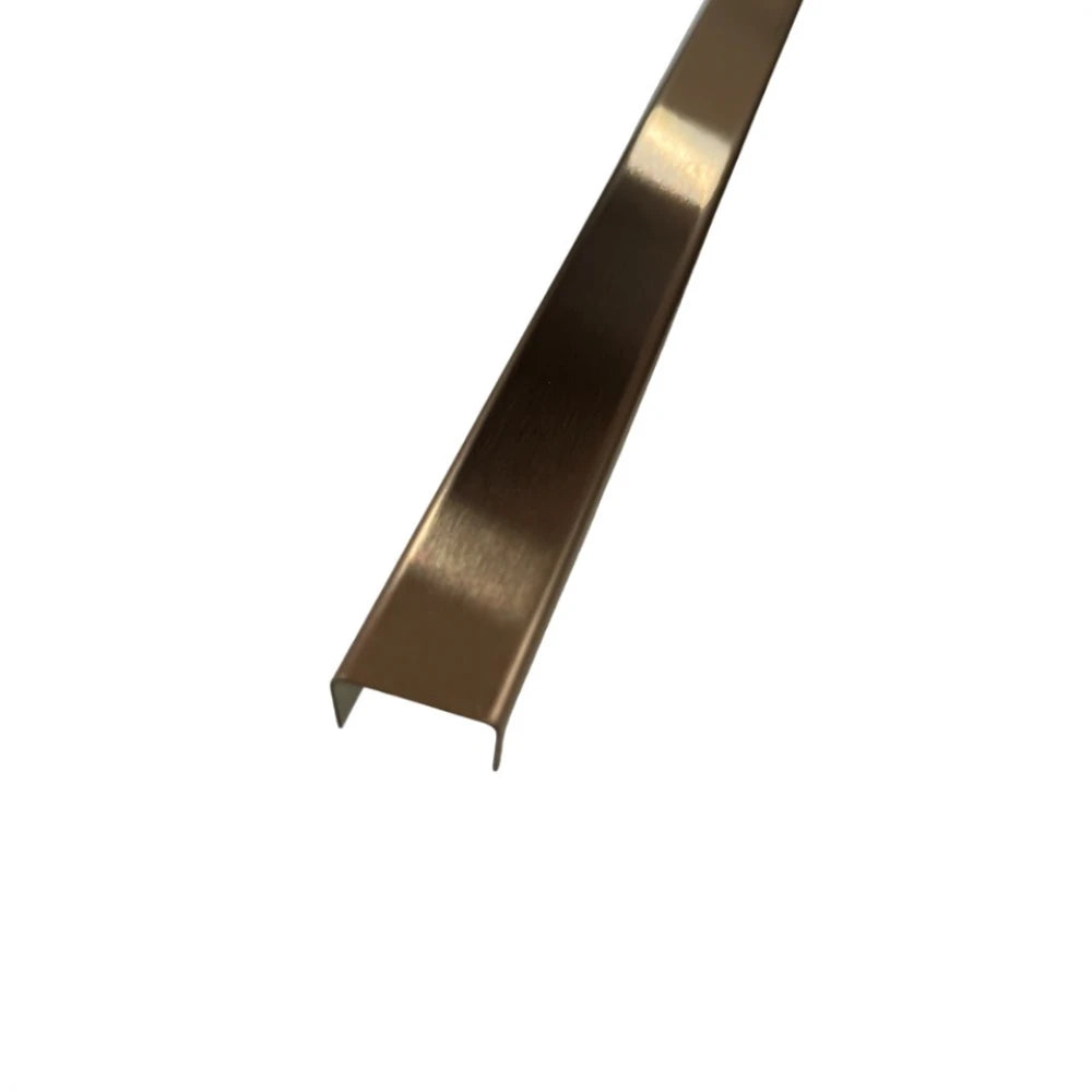 Profil U Inox Cupru Brushed - 2,7m x 15mm x 9mm