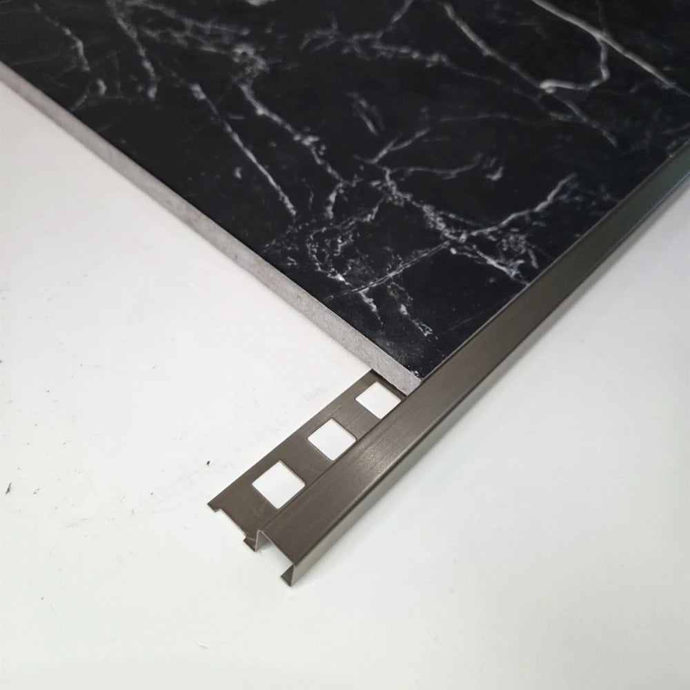 Profil colt exterior 12 x 12 mm inox patrat gresie faianta auriu antic