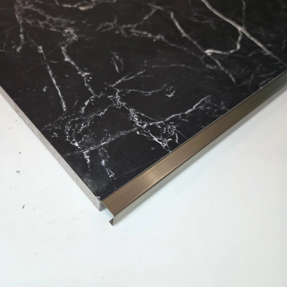 Profil colt exterior 12 x 12 mm inox patrat gresie faianta auriu antic