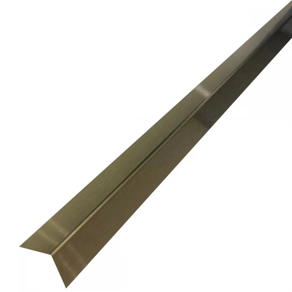Profil L colt cu laturi drepte, auriu brush, 20*20*2700mm