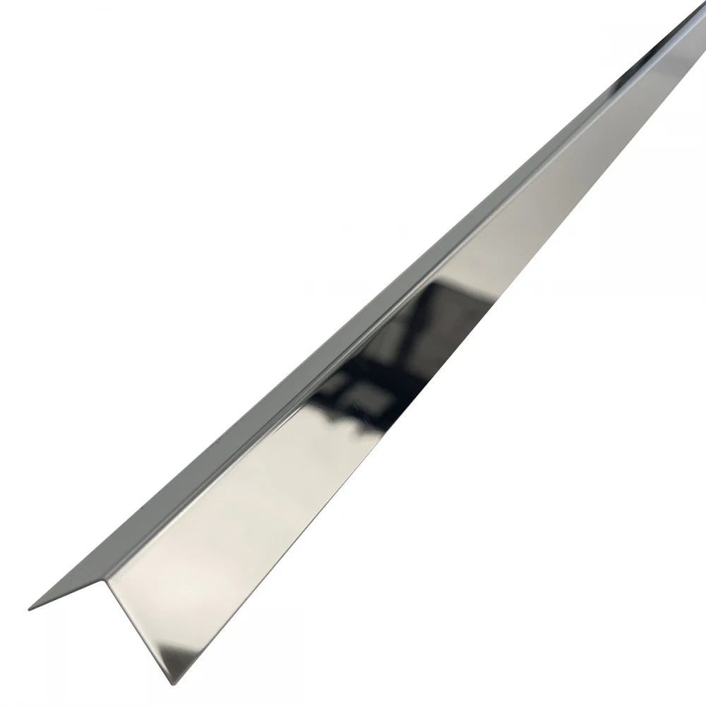 Profil L colt cu laturi drepte, crom lucios, 20x20x2700mm