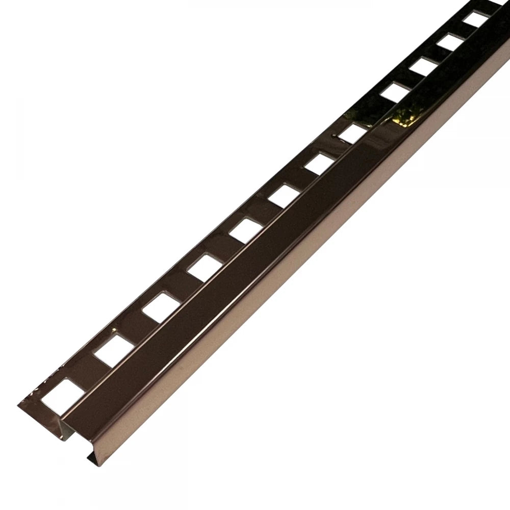 Profil inox colt exterior 12 x 12 mm gresie si faianta cupru oglinda