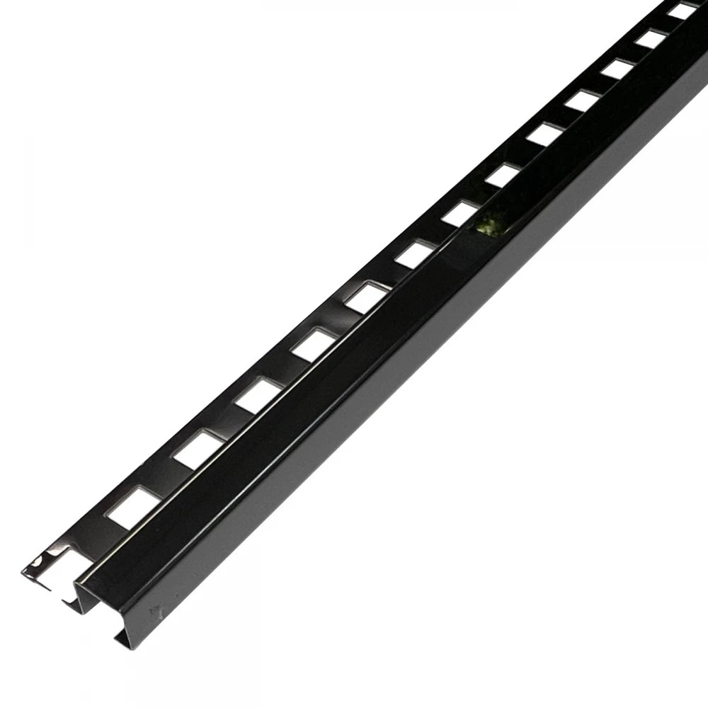 Profil de colt exterior gresie si faianta 12 x 12 mm negru oglinda
