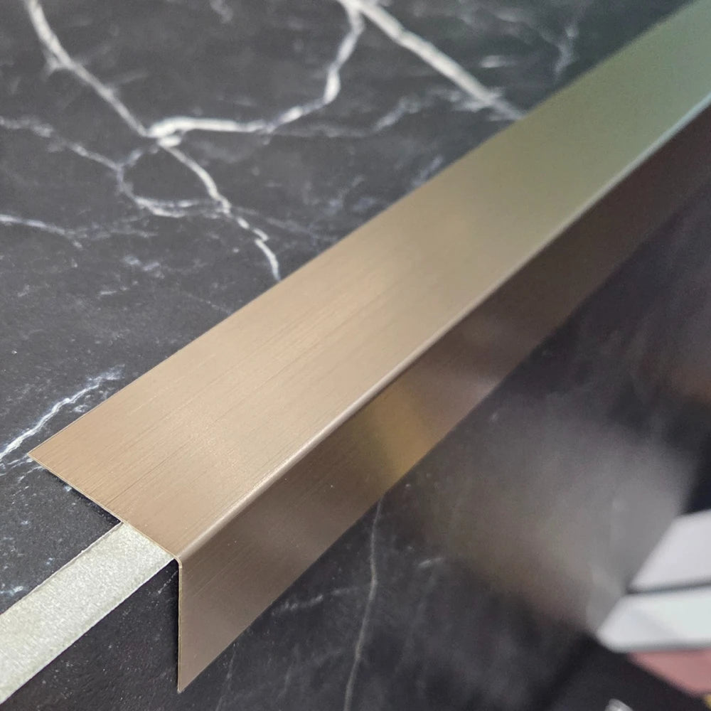 Profil L colt inox auriu antic 30x30mm