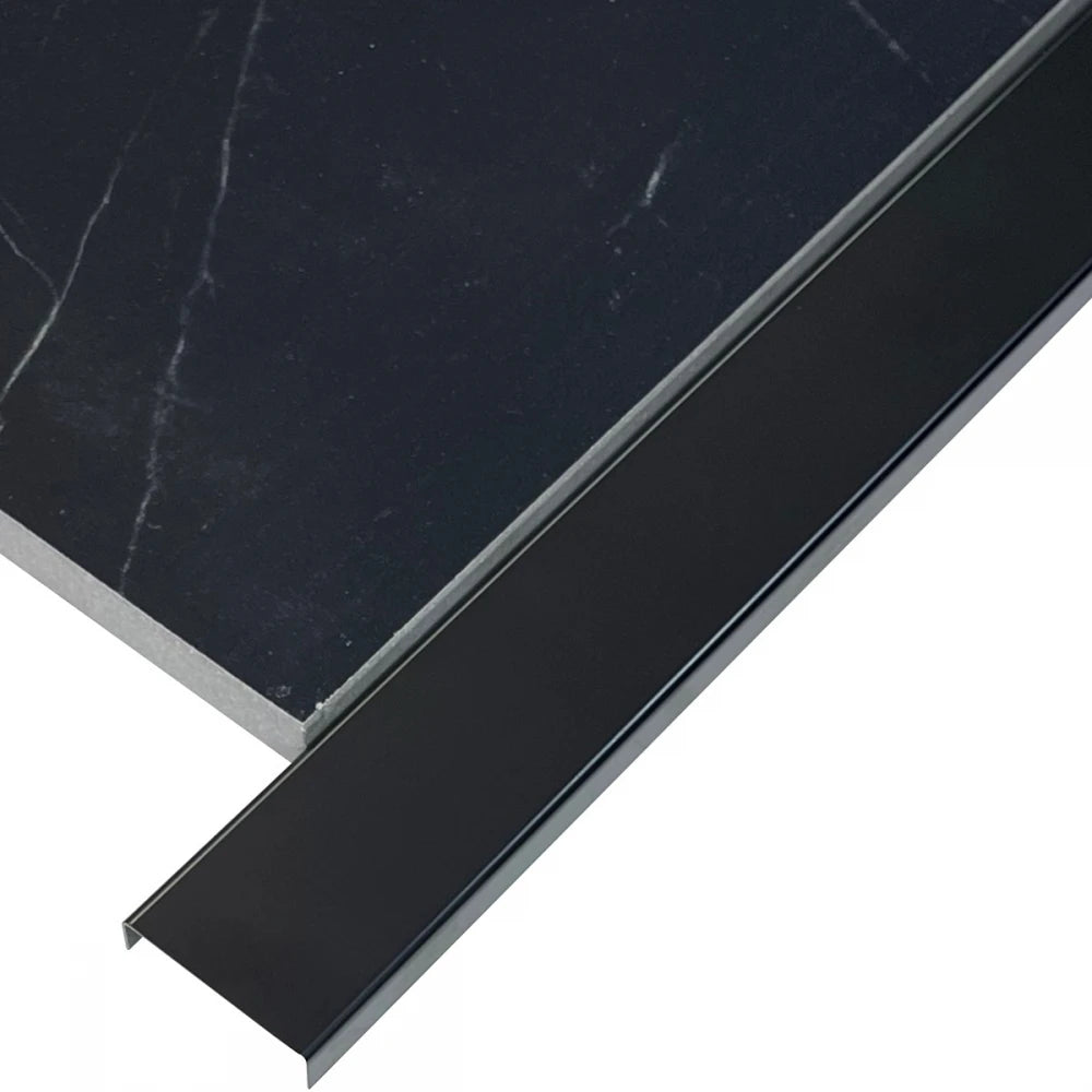 Profil U decorativ din inox 304 negru oglinda 30 x 9 x 2700 mm