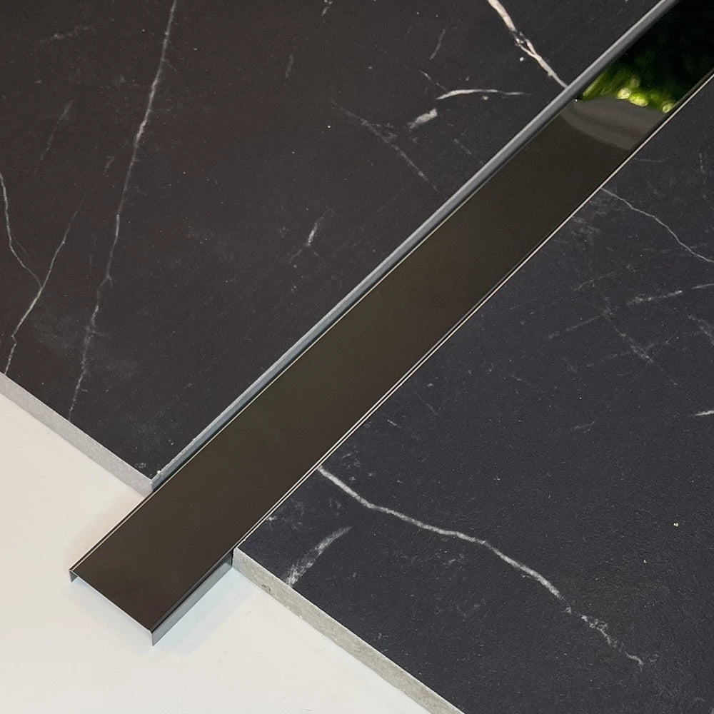 Profil U decorativ din inox 304 negru oglinda 30 x 9 x 2700 mm