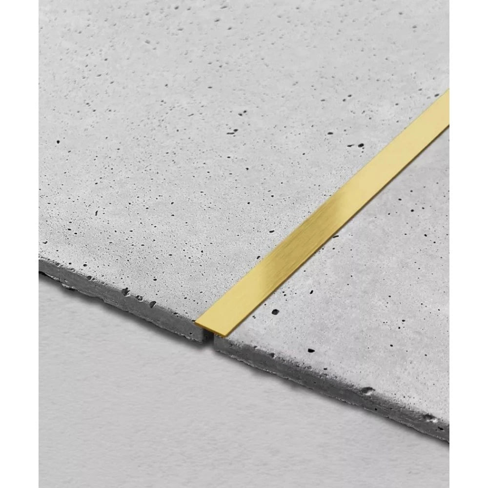 Profil platbanda, inox, auriu oglinda, 10x0.6x2700 mm