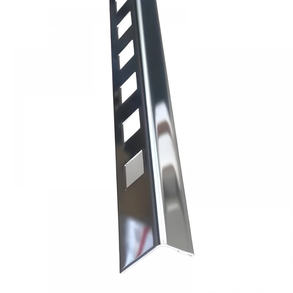 Profil terminatie gresie faianta, drept, 10 mm, inox, crom oglinda