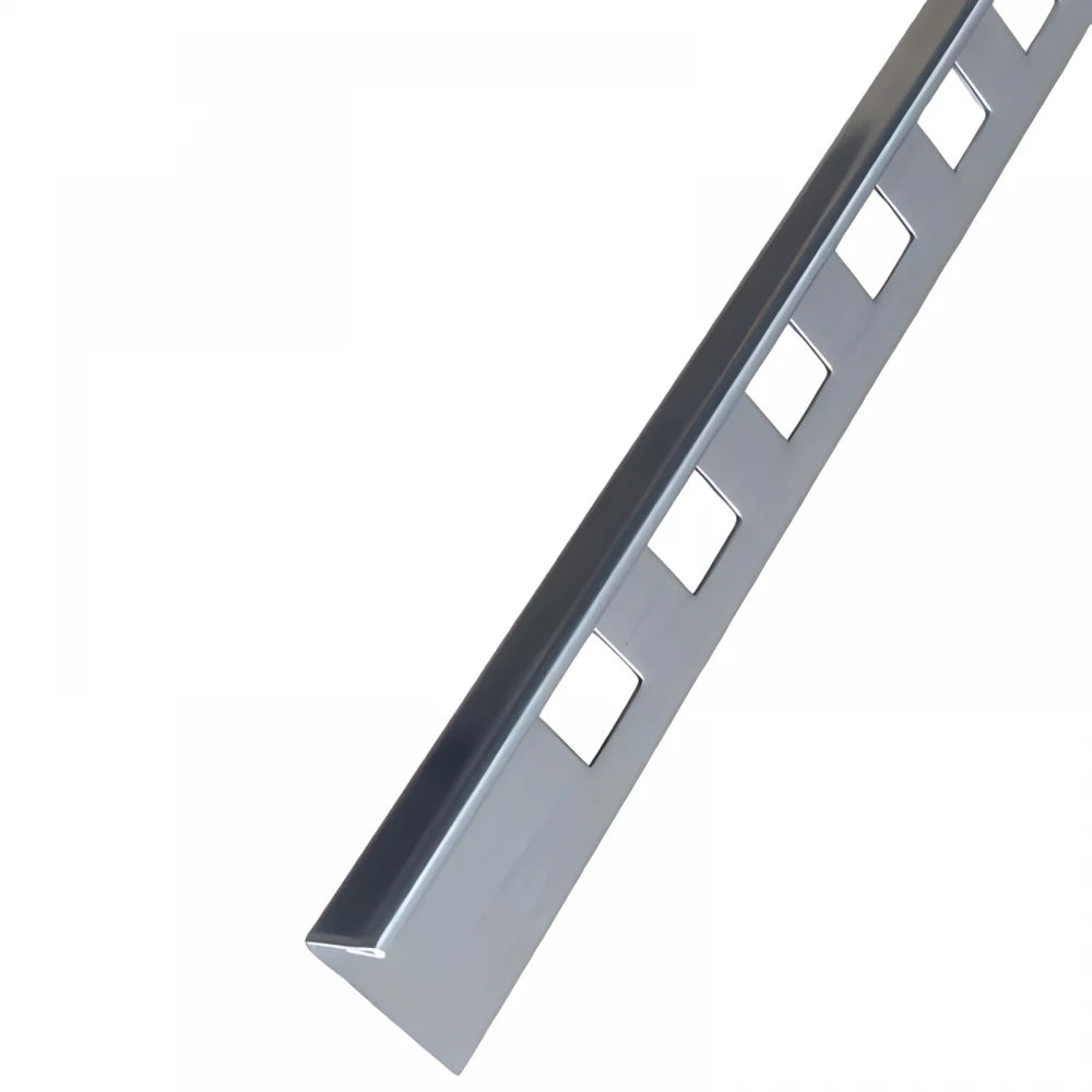 Profil terminatie gresie faianta, drept, 10 mm, inox, crom oglinda