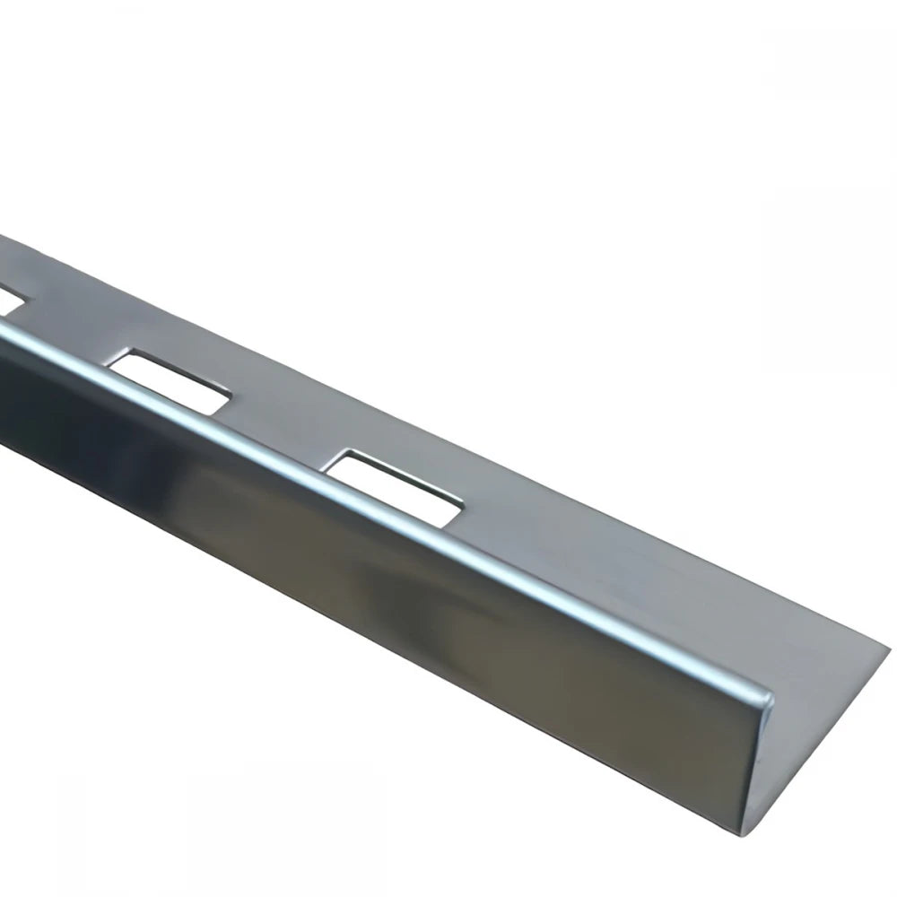 Profil terminatie gresie faianta, drept, 10 mm, inox, crom oglinda