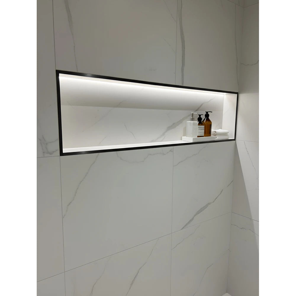 Profil terminatie patrat gresie faianta inox negru periat 12 x 12 x 2700 mm