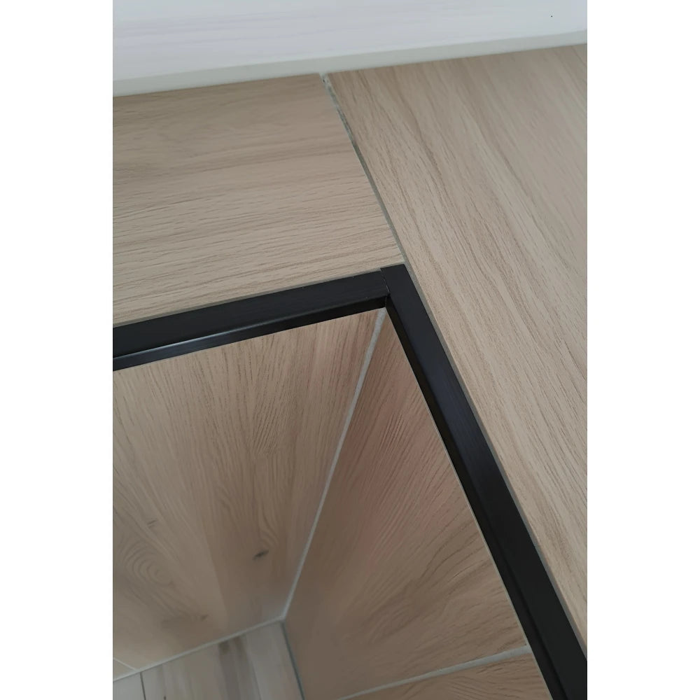 Profil terminatie patrat gresie faianta inox negru periat 12 x 12 x 2700 mm