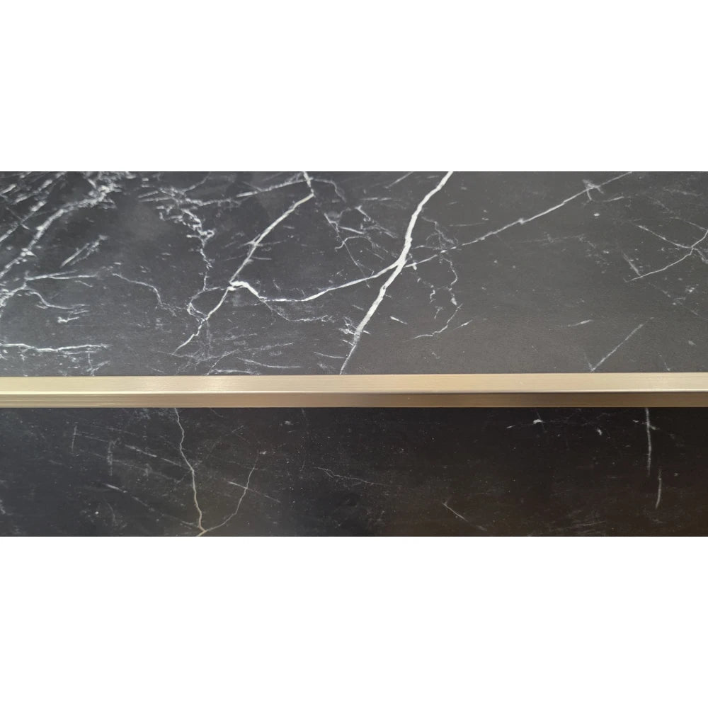 Profil terminație pătrată gresie faianță 12 x 12 x 2700 mm din inox auriu antic