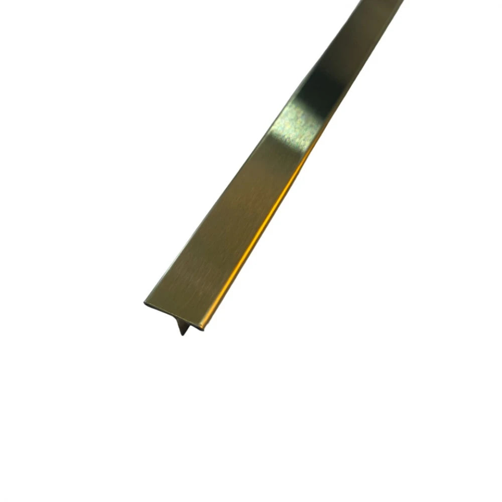 Profil T prag de trecere  inox auriu brush 15x2700 mm