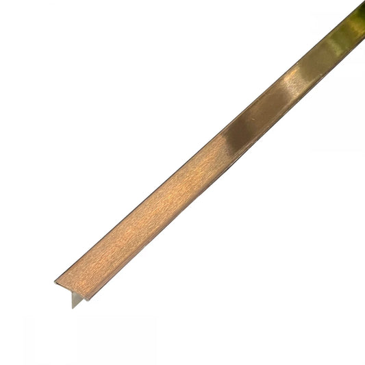 Profil T prag trecere  inox 15 x 9 x 2700 mm cupru periat