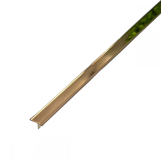 Profil T prag de trecere  din inox 15 x 9 x 2700 mm finisaj cupru oglinda