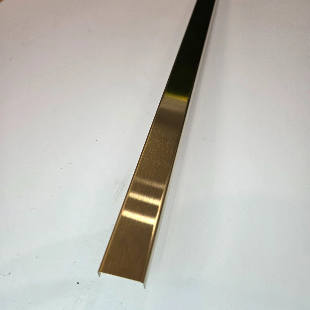 Profil U inox 20 x 9 x 2700 mm auriu brush - brau faianta