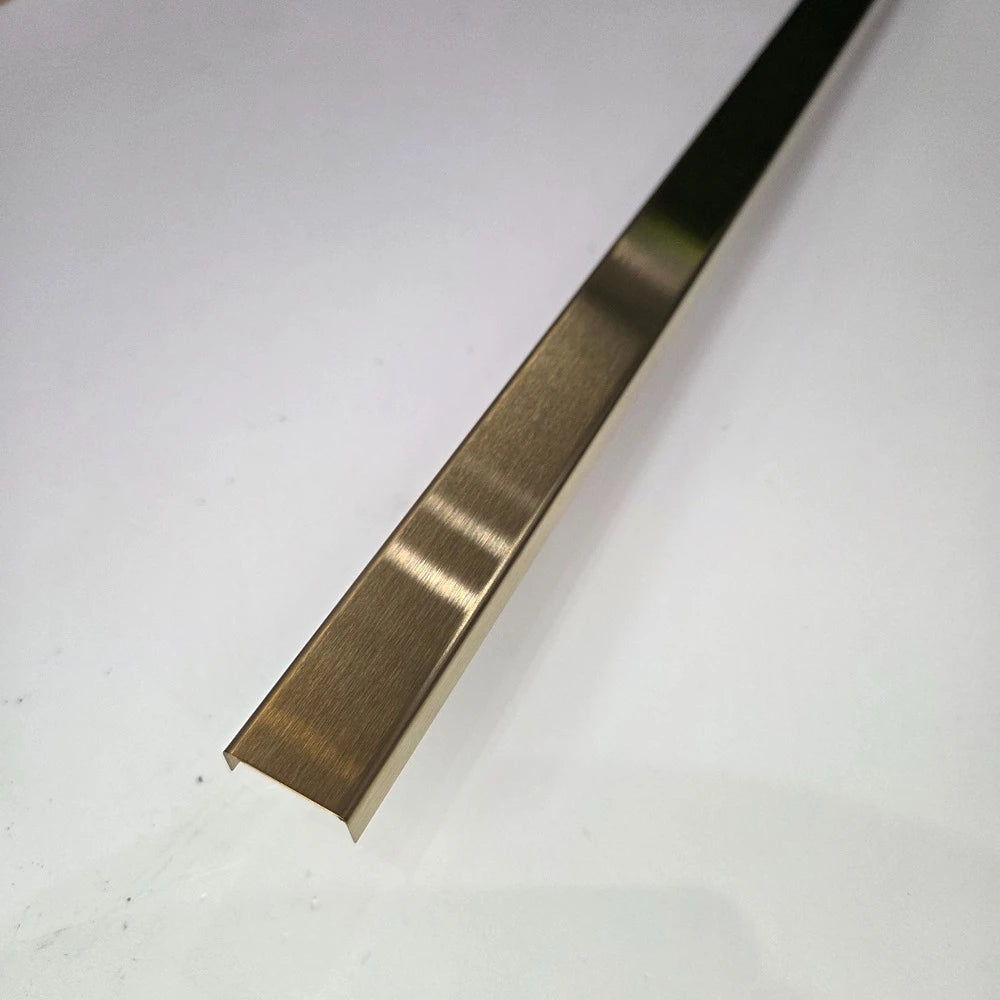 Profil U inox 20 x 9 x 2700 mm auriu brush - brau faianta
