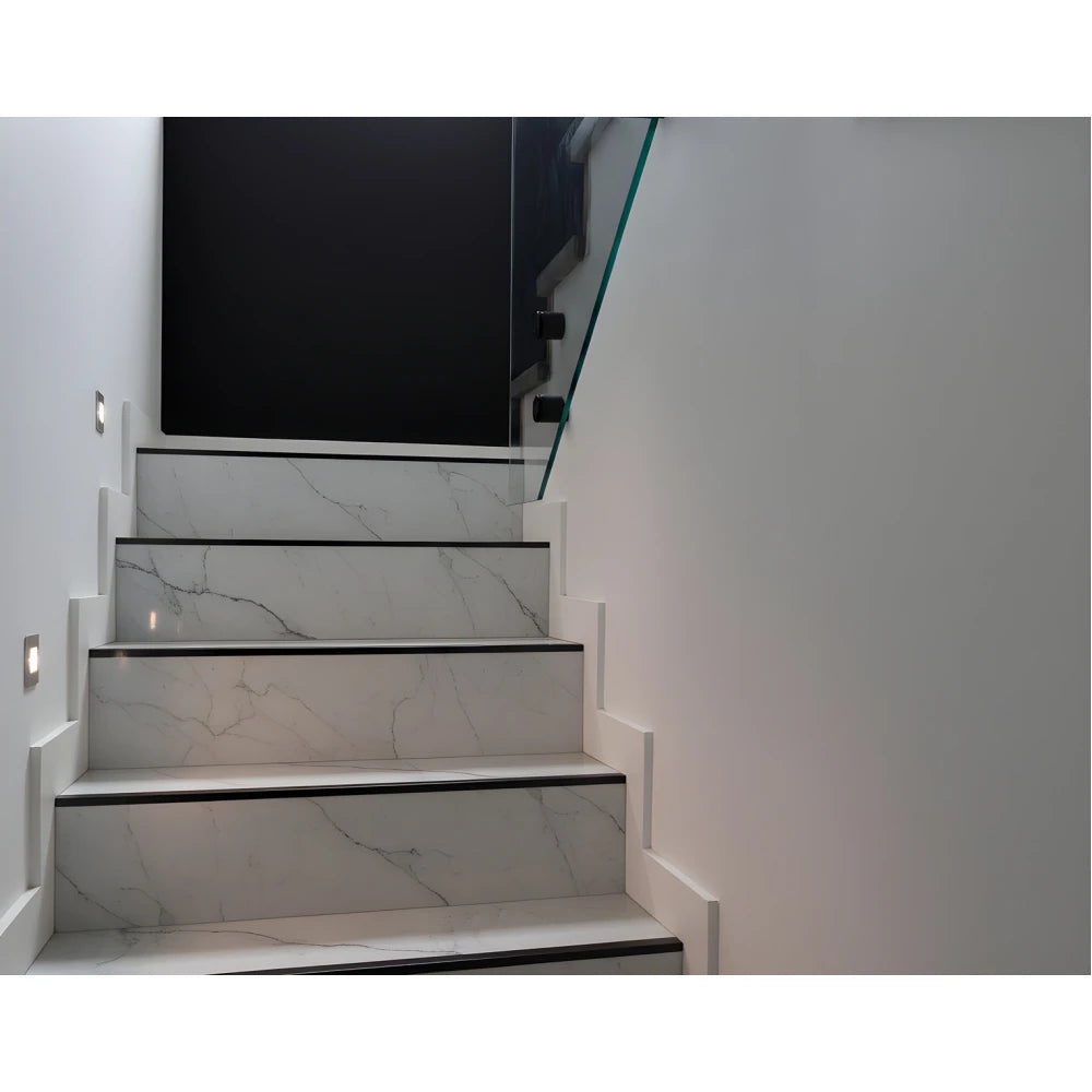 Profil terminație pătrată gresie faianță inox negru lucios 12 x 12 x 2700 mm