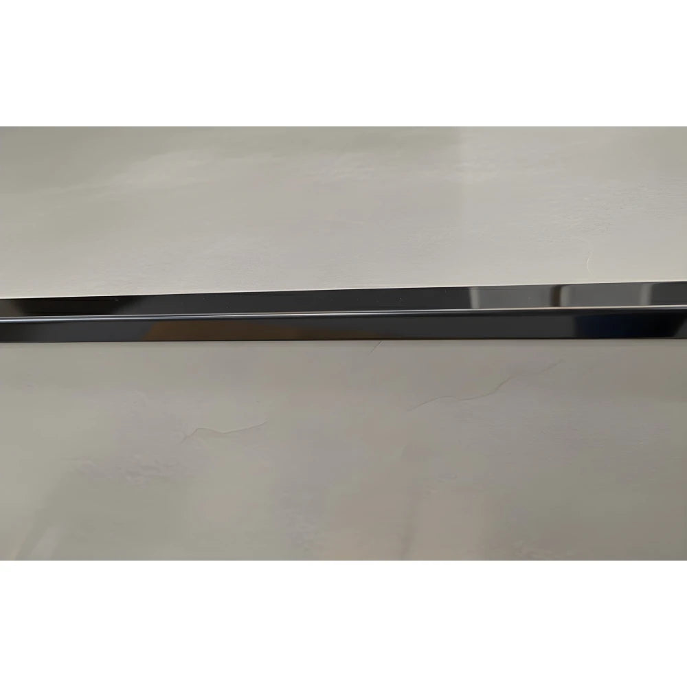 Profil terminație pătrată gresie faianță inox negru lucios 12 x 12 x 2700 mm